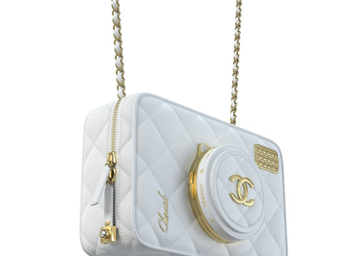 Camera Bag White 3D Model