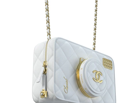 Camera Bag White 3D Model