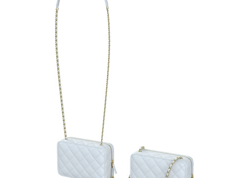 Camera Bag White 3D Model