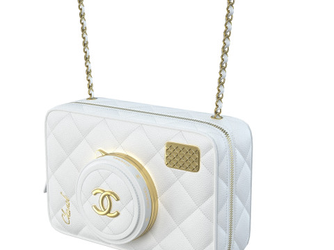 Camera Bag White 3D Model