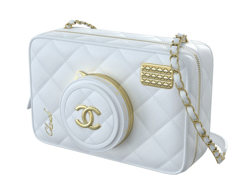 Camera Bag White 3D Model