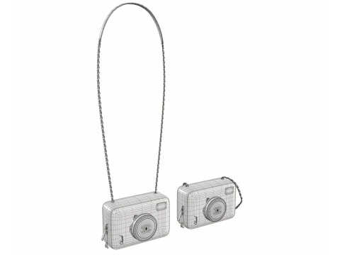 Camera Bag White 3D Model