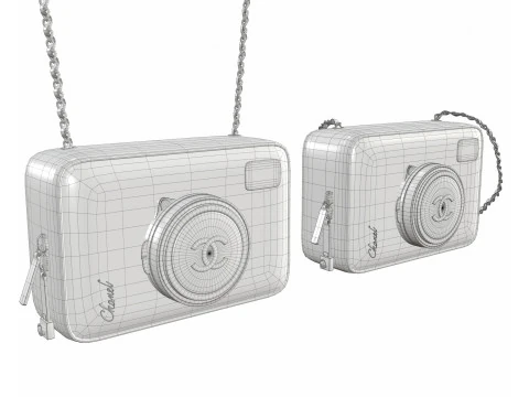 Camera Bag White 3D Model
