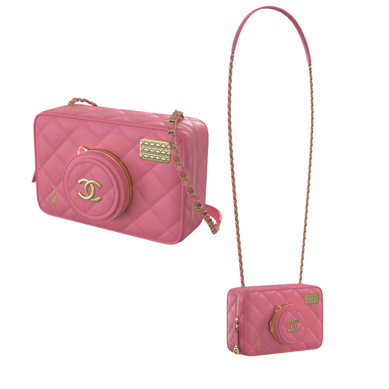 Kamera &Ccedil;antası Pembe 3D Model .c4d .max .obj .3ds .fbx .stl .blend 