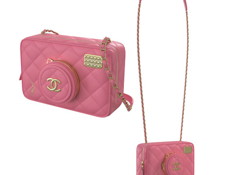Camera Bag Pink Modello 3D