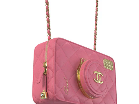 Kamera &Ccedil;antası Pembe 3D Model