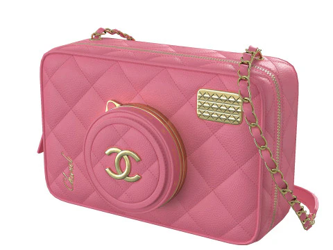 Kamera &Ccedil;antası Pembe 3D Model