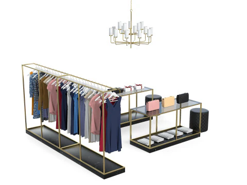 Interior da boutique da loja de tecidos Modelo 3D