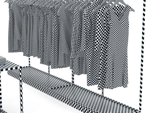 Interior da boutique da loja de tecidos Modelo 3D