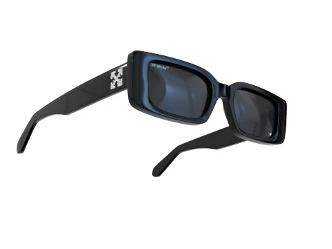 Off White Arthur Rectangle Frame Sunglasses 3D Model