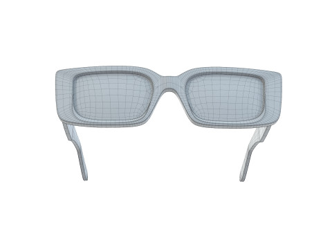 Off White Arthur Rectangle Frame Sunglasses 3D Модель
