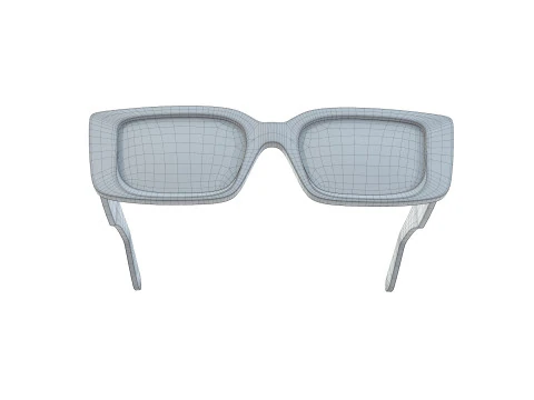 Off White Arthur Rectangle Frame Sunglasses 3D Model