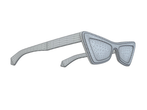 Off White Artemisia Tinted Sunglasses 3Dモデル