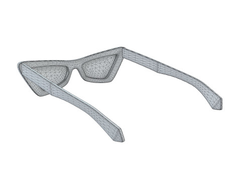 Off White Artemisia Tinted Sunglasses 3Dモデル