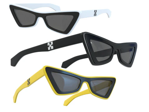 오프 화이트 아르테미시아 틴티드 선글라스 3D 모델