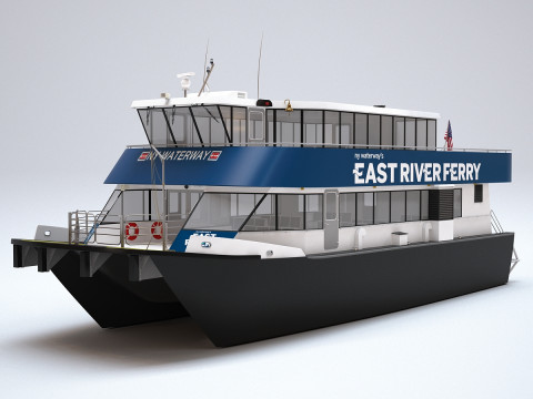 New York City East River Ferry Boat 3D 模型