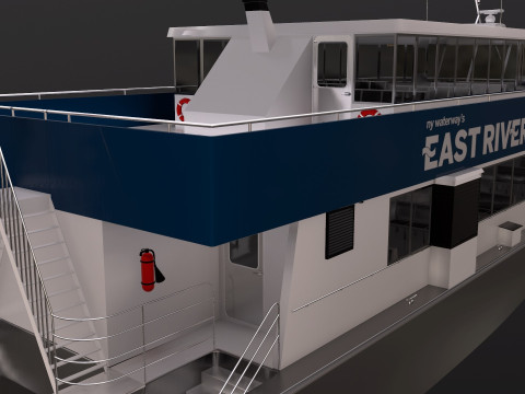 New York City East River Ferry Boat Modelo 3D