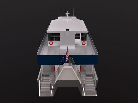 New York City East River Ferry Boat Modelo 3D