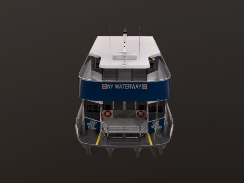 New York City East River Ferry Boat Modelo 3D
