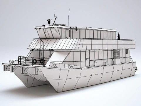New York City East River Ferry Boat 3D Model