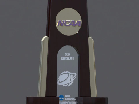 NCAA National Basketball Championship Trophy 3D Model