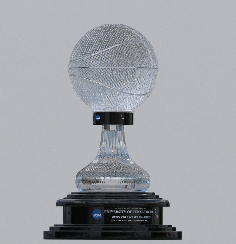NABC NCAA National Basketball Championship Trophy 3D Model .c4d .max .obj .3ds .fbx .stl .blend