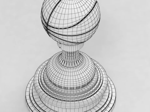 Troph&eacute;e du championnat national de basket-ball NABC NCAA Modèle 3D