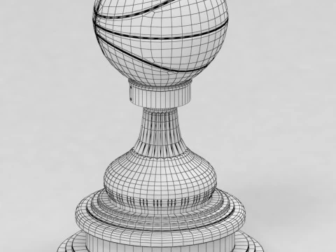 Troph&eacute;e du championnat national de basket-ball NABC NCAA Modèle 3D