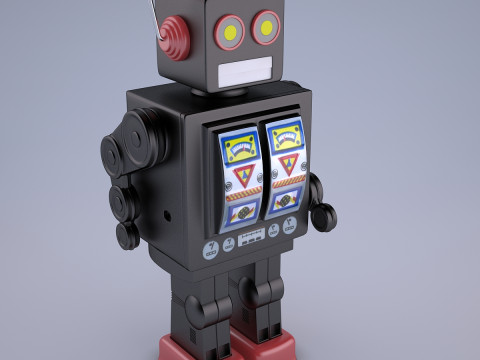 Mr D Cell Vintage Style Collectible Electron Star Strider Robot 3D Model