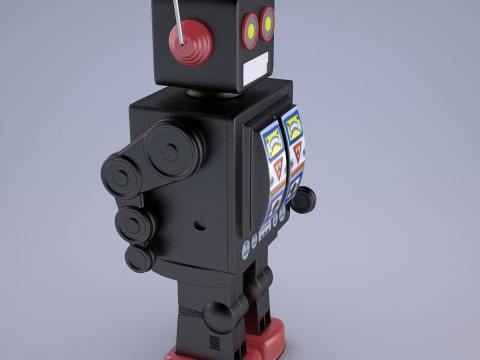 Mr D Cell Vintage Style Collectible Electron Star Strider Robot 3D Модель
