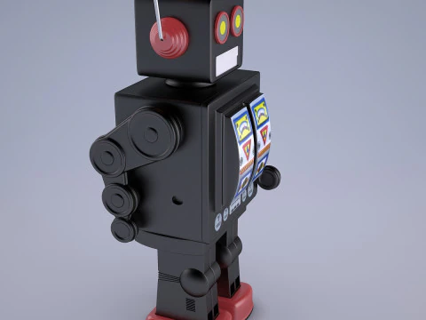 Mr D Cell Robot da collezione Electron Star Strider in stile vintage Modello 3D