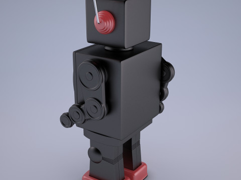 Mr D Cell Vintage Style Collectible Electron Star Strider Robot 3D Модель