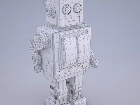 Mr D Cell Robot da collezione Electron Star Strider in stile vintage Modello 3D