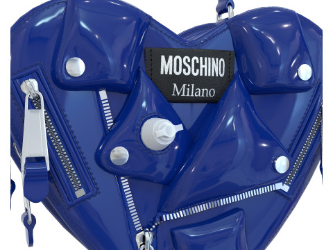 Moschino Inflatable Effect Heart Biker Bag 3Dモデル
