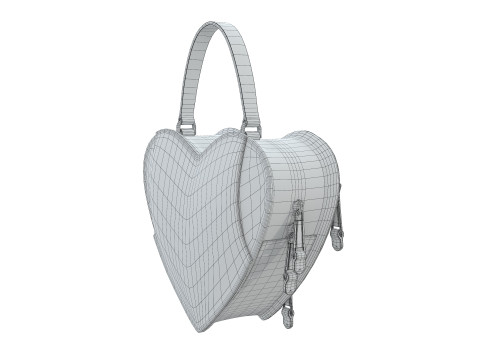 Moschino Inflatable Effect Heart Biker Bag 3Dモデル