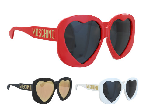 Moschino Heart Lenses Sunglasses 3D Модель