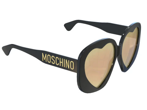 Moschino Heart Lenses Sunglasses 3D Model
