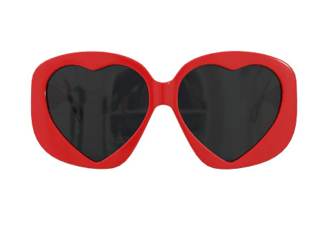 Moschino Heart Lenses Sunglasses 3D Model