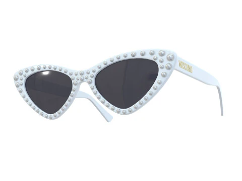 Moschino Cat Eye Sunglasses With Pearls 3D Model