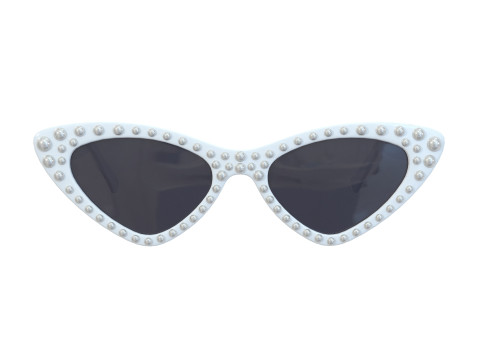 Moschino Cat Eye Sunglasses With Pearls Modelo 3D