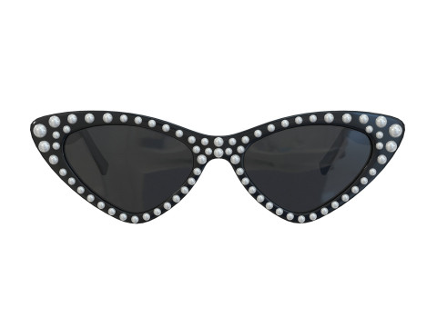 Moschino Cat Eye Sunglasses With Pearls Modelo 3D