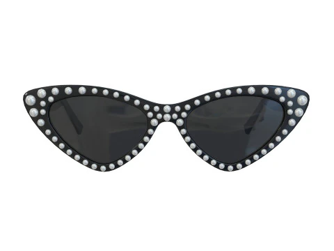 Moschino Cat Eye Sunglasses With Pearls 3D Model