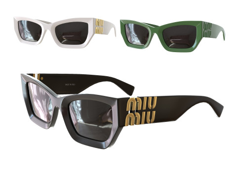 Miu Miu MU 09WS Sunglasses 3Dモデル