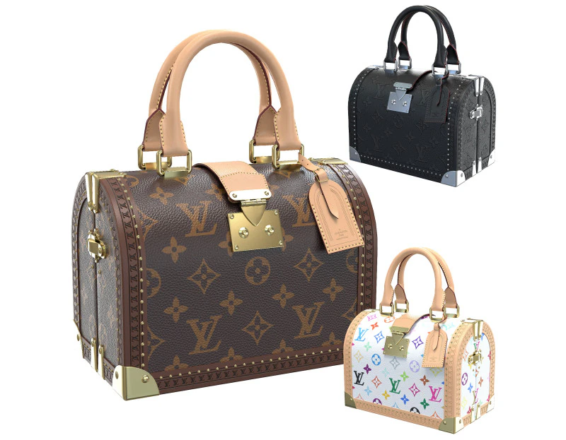 Speedy Trunk Bag Monogram 3D Model .c4d .max .obj .3ds .fbx .stl .blend