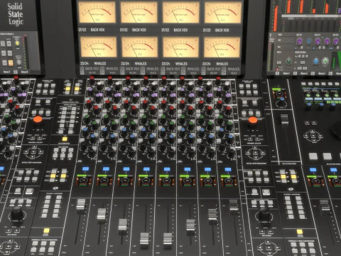 Oracle Solid State Logic Analogue Studio Mixing Console 3D Model