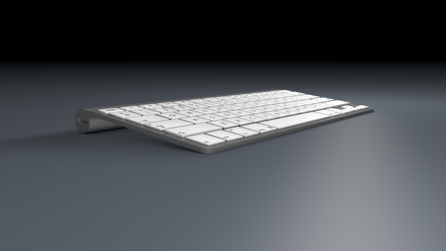 apple keyboard 3D Model .c4d .max .obj .3ds .fbx .stl .blend 