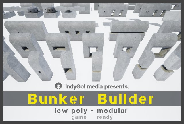 bunker builder asset pack Modelo 3D .c4d .max .obj .3ds .fbx .stl .blend 