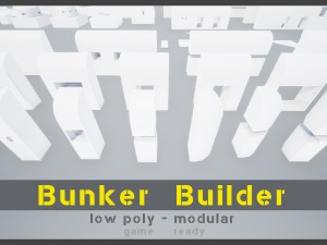 bunker builder asset pack Modelo 3D