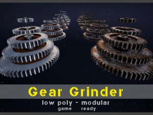 gear grinder asset pack 3D Model