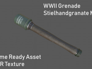 wwii grenade stielhandgranate m24 3D Model